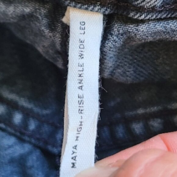 RAG & BONE MAYA HIGH-RISE ANKLE WIDE LEG JEANS RIGID DENIM BRIDE TRAIL BLUE 24 - Picture 8 of 9